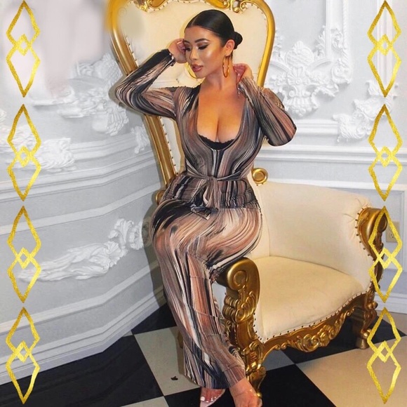 Coco Muted Palate Faux Wrap Bodycon Maxi Dress - Picture 10 of 11